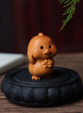 办公小摆件书桌紫檀木雕diy吊坠