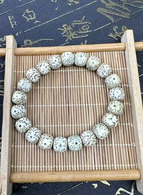 海南星月菩提手串单圈盘玩菩提子手链男女高密顺白佛珠文玩绕指柔