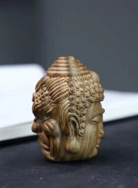 绿檀木雕工艺品手工雕刻老虎龙龟一念之间盘龙富甲天下葫芦手把件