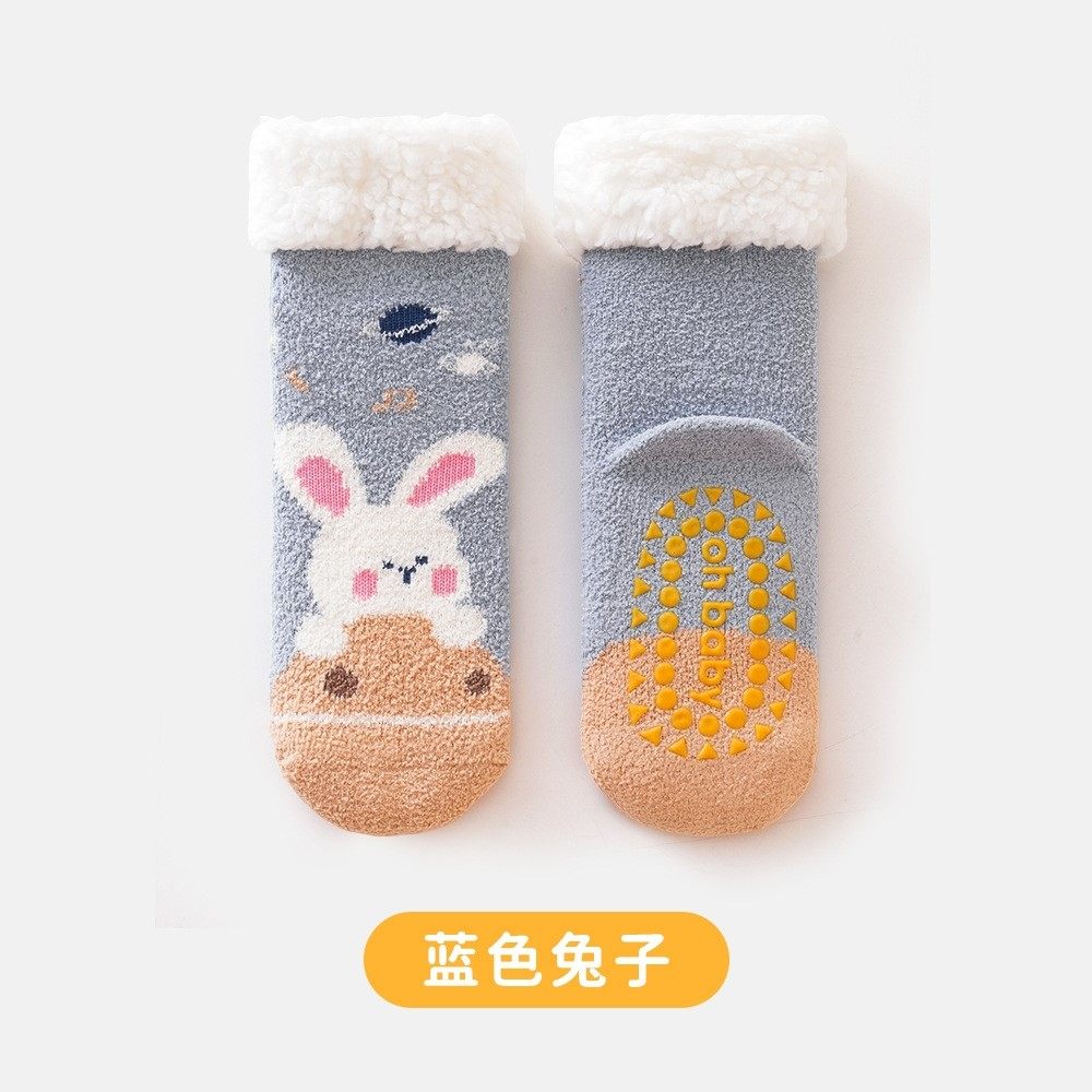 婴儿袜子秋冬季加绒加厚保暖0-3月新生幼儿1岁宝宝室内学步地板袜,淘宝优惠券,粉丝福利购,淘宝优惠卷