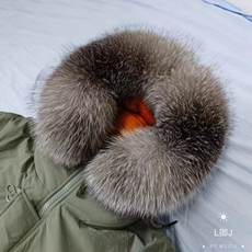 меховой воротник 芬兰银霜狐毛领单卖定做剪刀蒙口羽绒服真毛领加拿大鹅真毛领卿卿