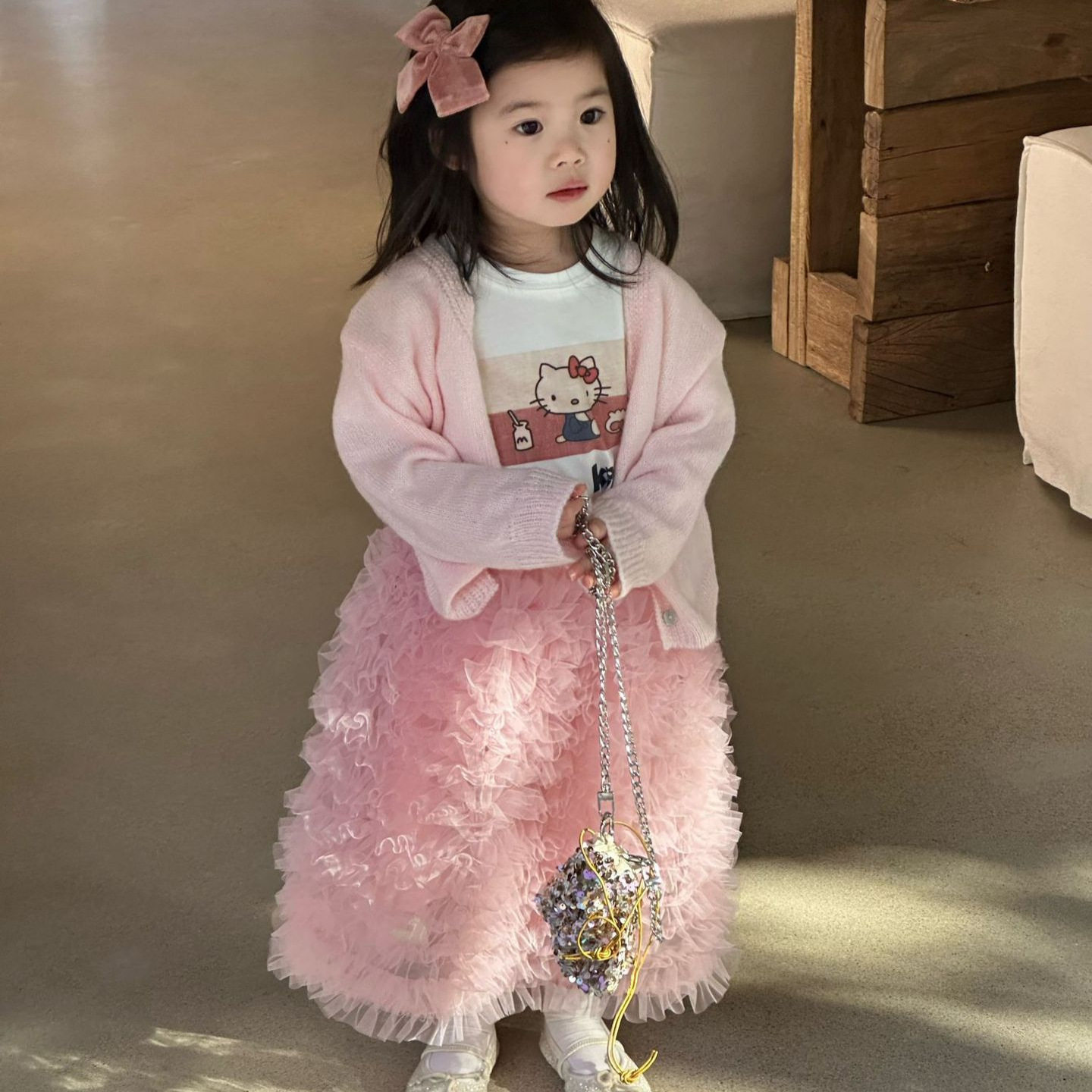 韩版童装2026春季新款女童时髦洋气甜美针织开衫宝宝百搭薄款外套,淘宝优惠券,粉丝福利购,淘宝优惠卷