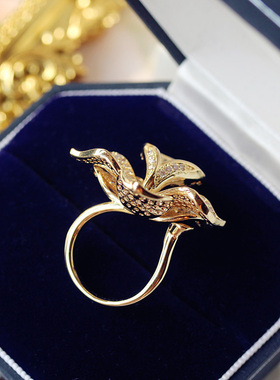 华丽百合蝴蝶立体满钻闪耀花朵