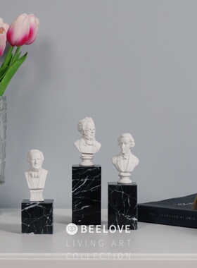 肖邦柴可夫斯基北欧风树脂雕塑