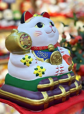 乐喵原创五谷丰登陶瓷猫