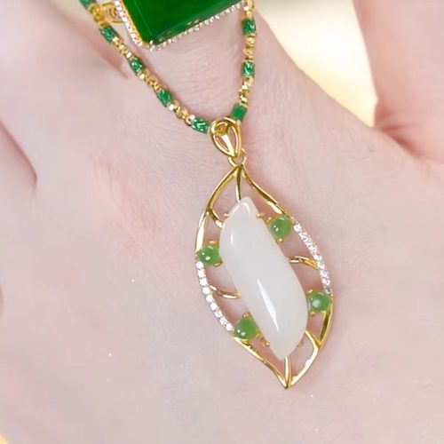 奥特莱斯折扣撤柜清仓捡漏店玉髓玉石美人腰吊坠项链outlets配饰 - 图1