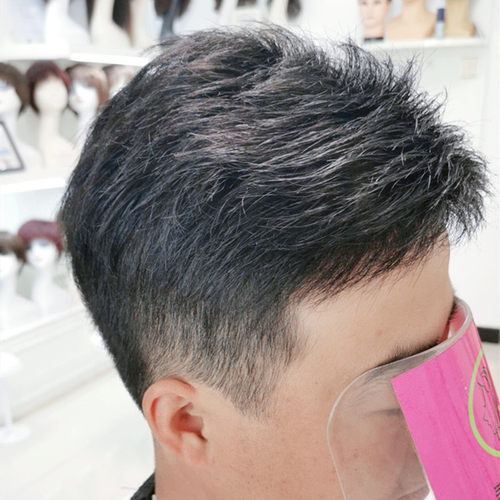 头顶织发补发片式翻盖假发神器无痕递针男隐形生物头皮自然短发 - 图1