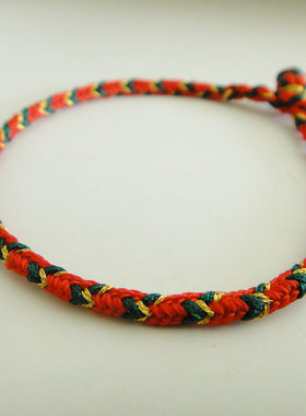 西藏直发彩色手绳编织男女