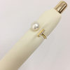 Natural freshwater pearl ring 18K real gold electroplating fashion simple open pearl ring