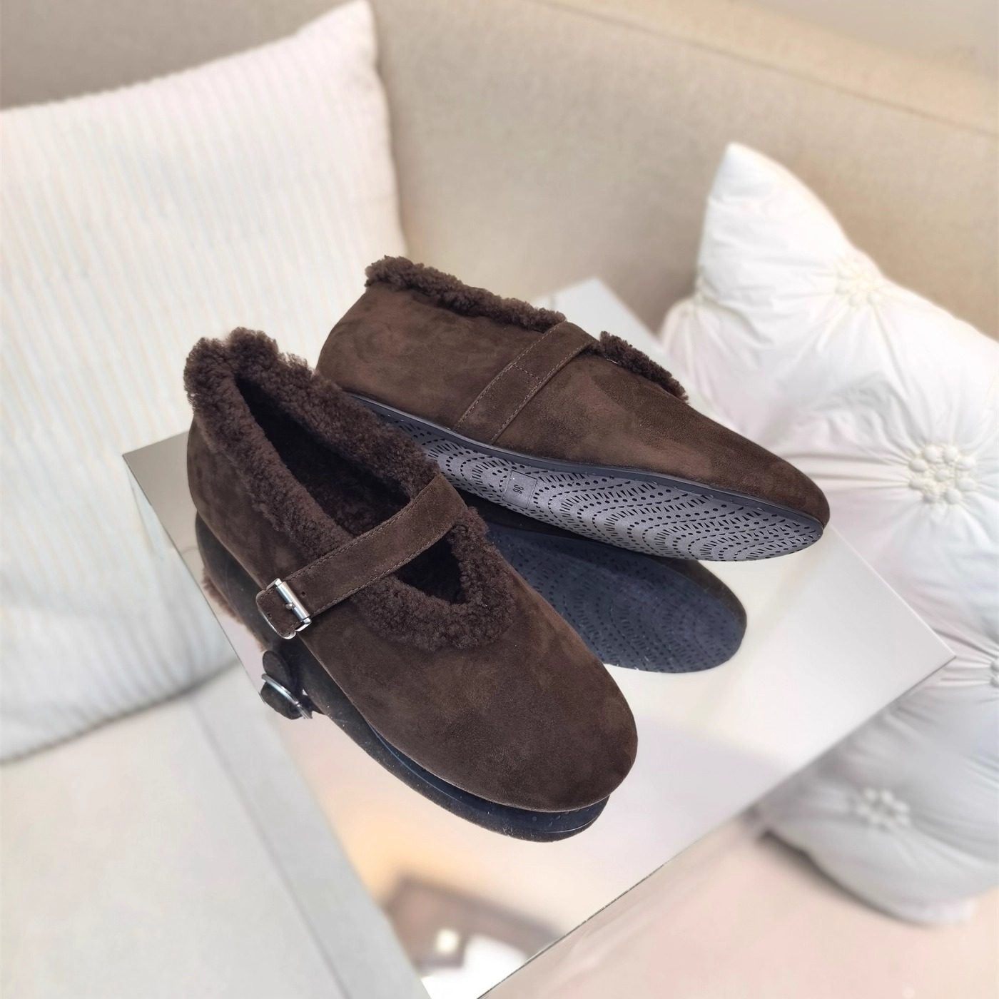 欧美羊羔毛羊皮毛平底芭蕾舞玛丽珍鞋女冬季保暖英伦学院风娃娃鞋,淘宝优惠券,粉丝福利购,淘宝优惠卷