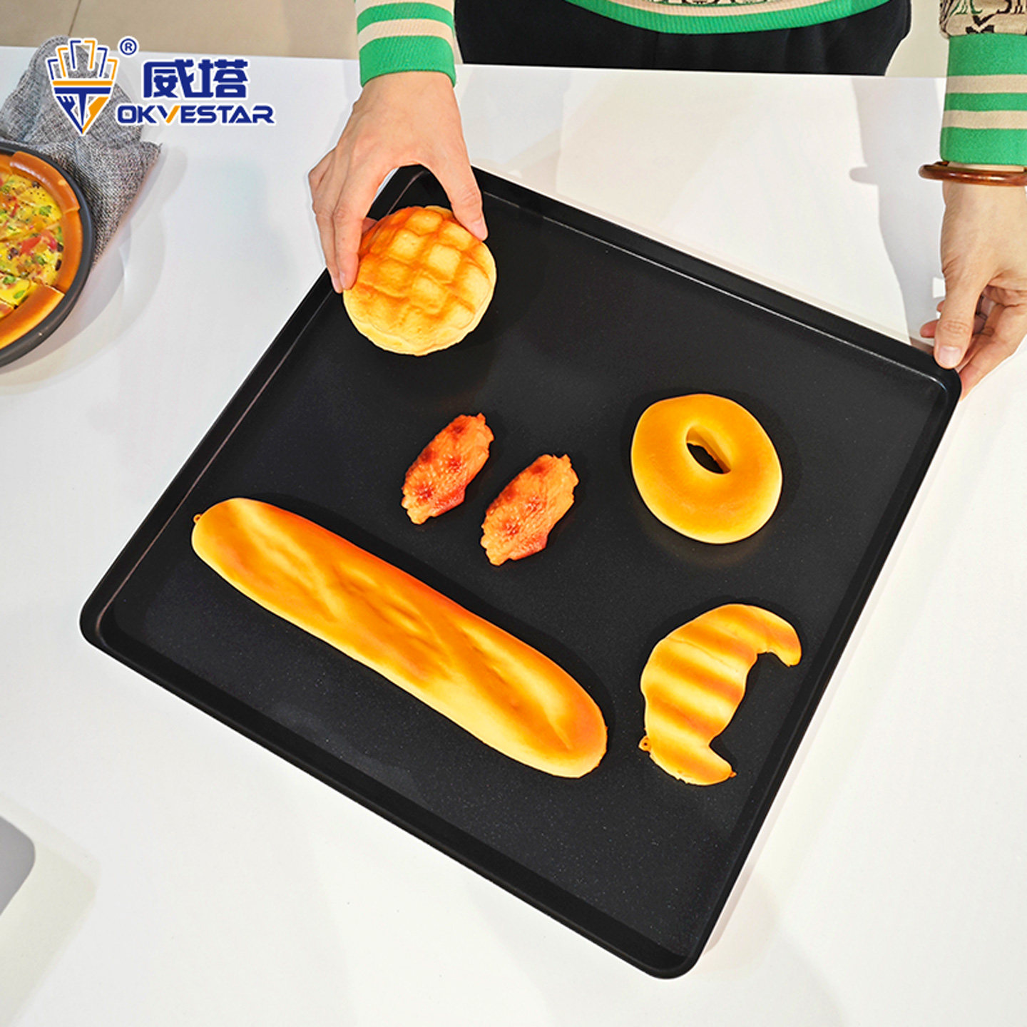 浅正方形40*40 50*50不粘烤盘商家用烤蛋挞曲奇酥饼欧包不沾烤盘,淘宝优惠券,粉丝福利购,淘宝优惠卷