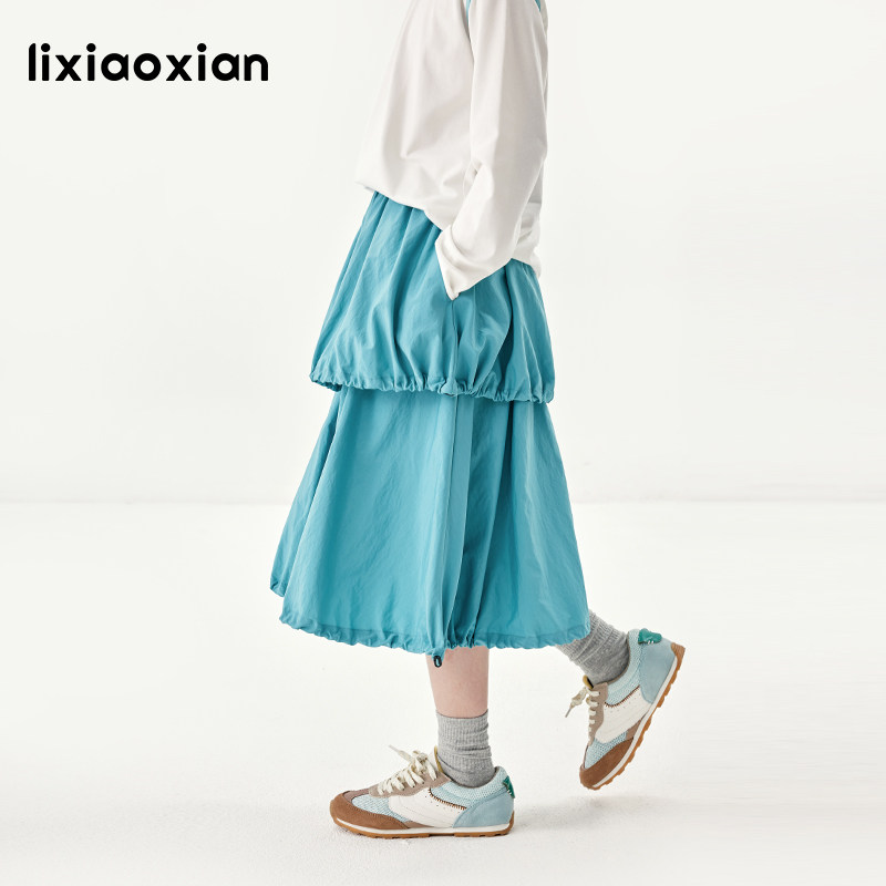 梨小闲女童时髦双层塔裙秋新款女孩裙子中大童宽松公主半身裙,淘宝优惠券,粉丝福利购,淘宝优惠卷