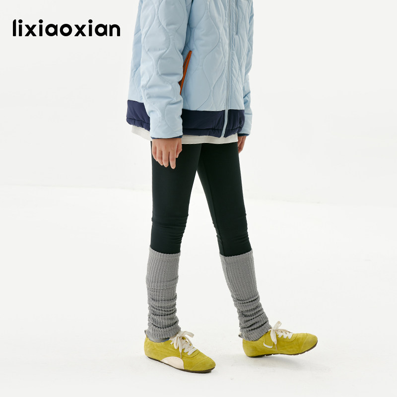 梨小闲原创女童堆堆脚口拼接秋冬款长裤中大童四面高弹运动打底裤,淘宝优惠券,粉丝福利购,淘宝优惠卷