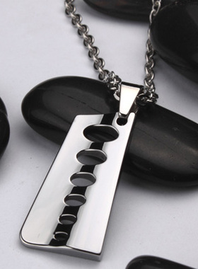 钨金刀片硬朗风原创独家设计吊坠