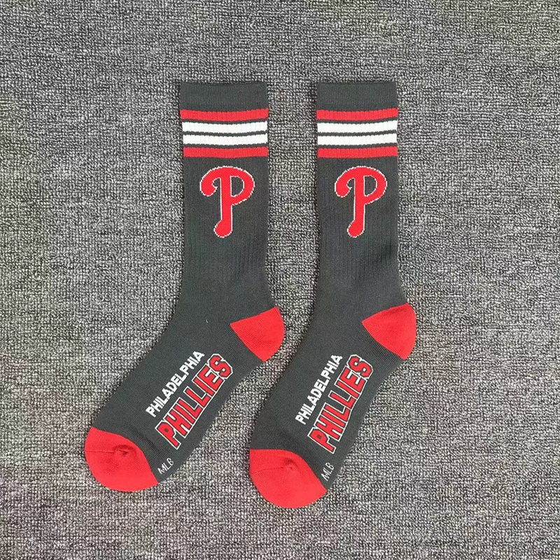 2024款美职棒球袜运动袜加厚毛巾底飞盘袜道奇扬基中长筒成人 - 图2