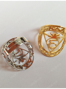喉款 几何花形立方体指环 戒指 不锈钢饰品