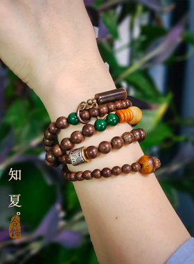 女金丝檀木原创设计古朴饰品