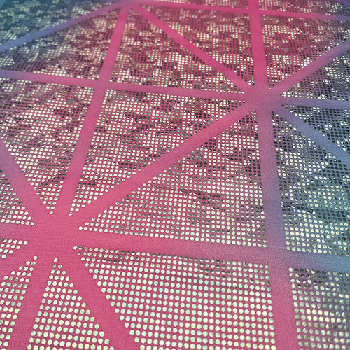 莱卡布烫金布料三角烫金工艺高弹力布四面弹力布料服装内衣内裤布 - 图0