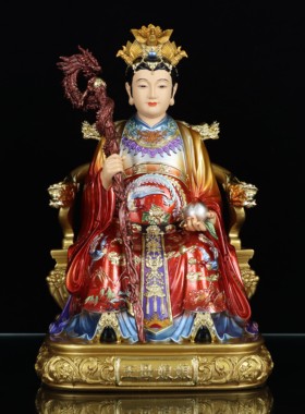 树脂祝福中式家用玉帝王母摆件