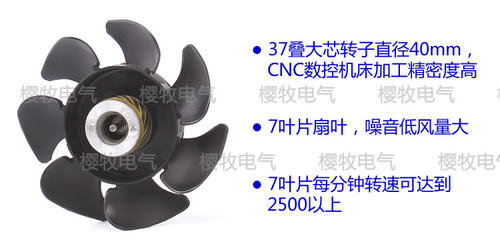 15050 轴流风机 IM15050HA2BL 220V 38W 150X150X50mm 散热风扇 - 图2