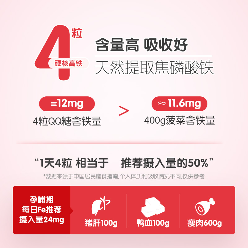 惠氏金宝宝旗舰店惠氏玛特纳轻盈系列补铁软糖贫血补血胶原蛋白营养零食无添加60粒3