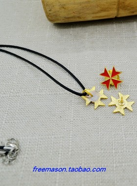 共济会标志男士百搭镀金挂饰吊坠