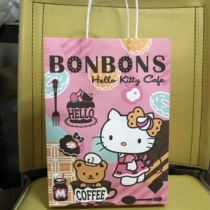 Spot bonbons hello kitty cafe themed shop pink paper bag