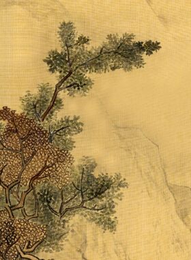 名画装裱画芯新古典风景山水卷轴