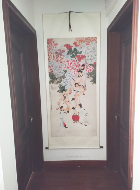 仿顾恺之醉舞图花卉风景人物工笔