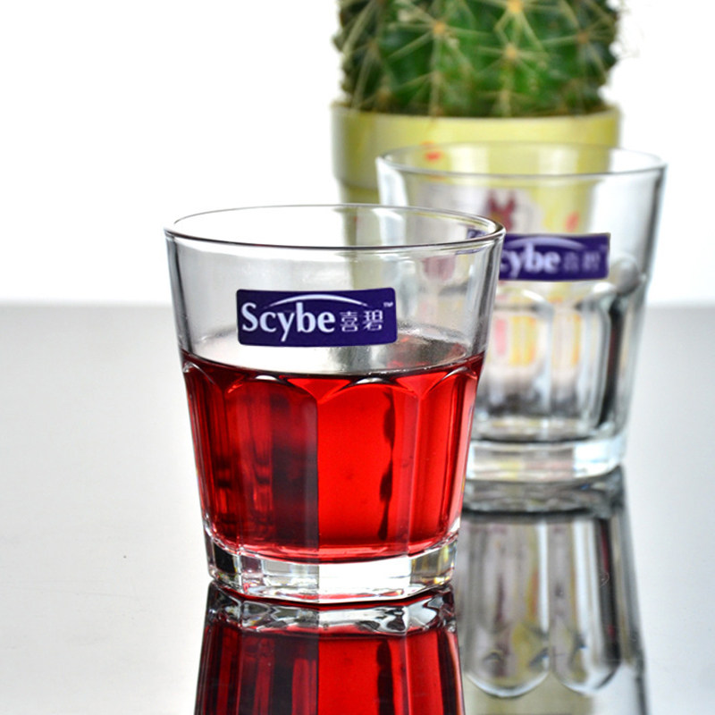 Scybe喜碧洛克玻璃饮品杯180ml6只纯色透明酒杯一口杯家用啤酒杯,淘宝优惠券,粉丝福利购,淘宝优惠卷