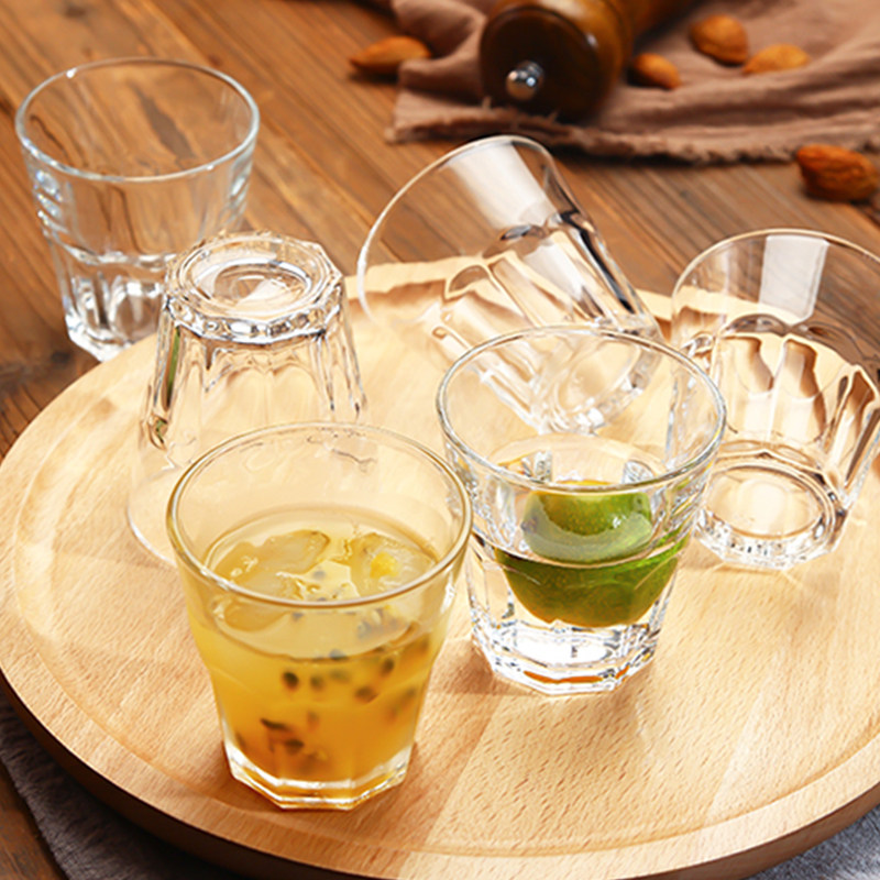 Scybe喜碧洛克玻璃饮品杯180ml6只纯色透明酒杯一口杯家用啤酒杯,淘宝优惠券,粉丝福利购,淘宝优惠卷