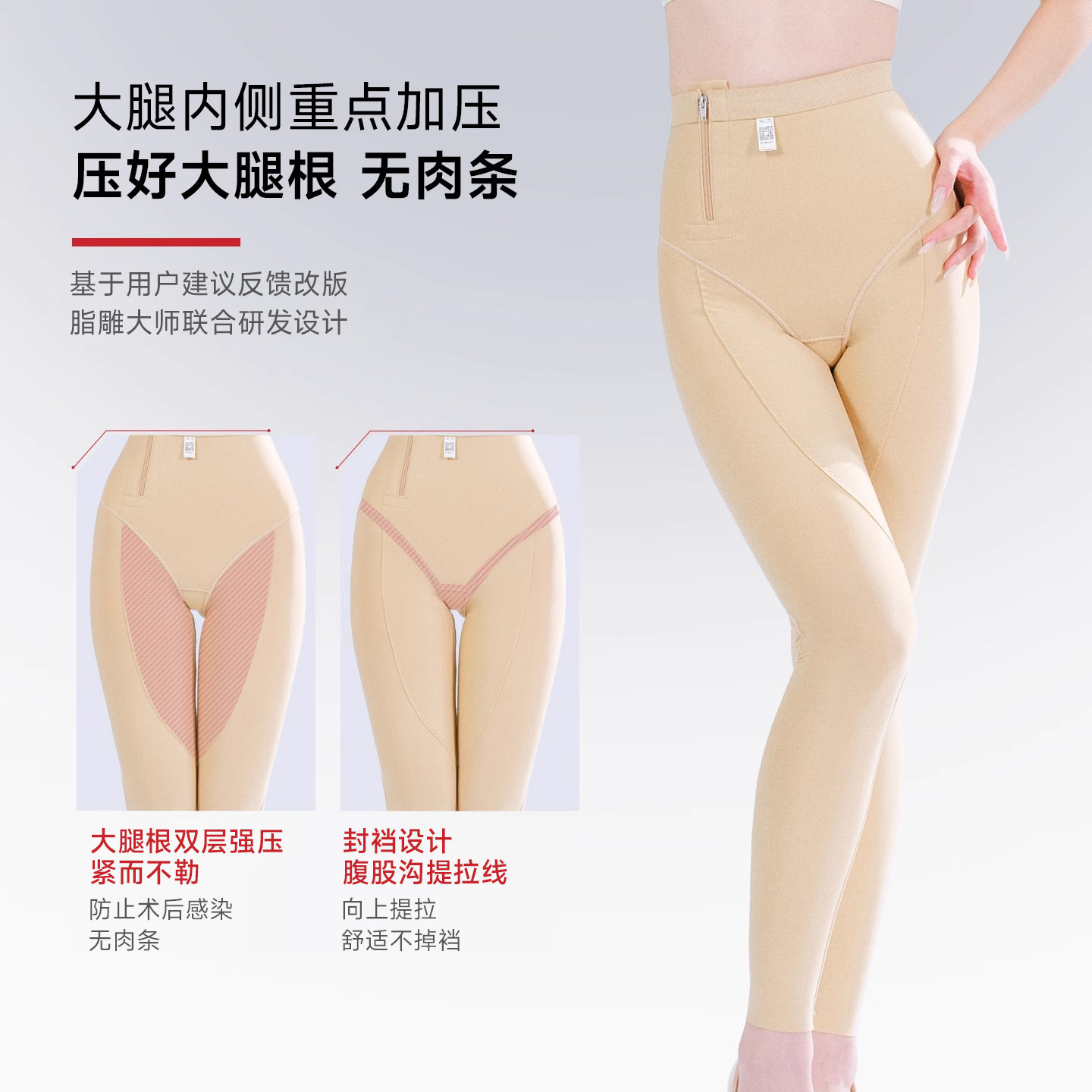 倩美塑身美体裤吸脂抽脂术后专用塑身裤塑形大腿环吸塑身衣下半身,淘宝优惠券,粉丝福利购,淘宝优惠卷