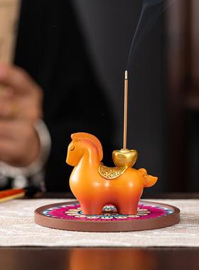 马上有钱香插香炉香座桌面新年装饰摆件桂花鹅梨檀香栀子花龙涎香