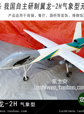 翼龙-2H气象型应急救灾型民用型翼龙2无人机模型摆件博物馆展品