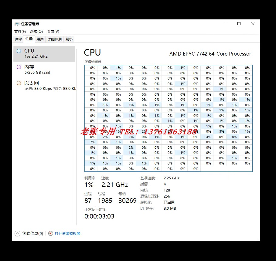 EPYC 7V12 7B12 7702 7742 128核256线工作站电脑动力学仿真计算-图1