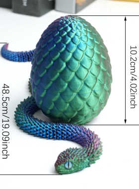 3D打印玩具模型青蛇蛇蛋关节超可动网红成品雕塑摆件手办动物装饰