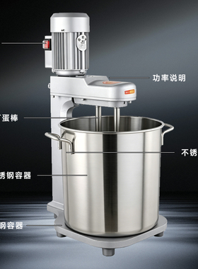 鲨鱼JD15商用双轴打蛋机草鸡蛋糕