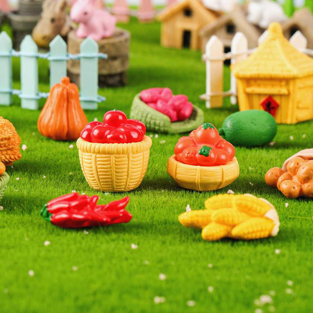 苔藓微景观创意摆件 田园秋日丰收季菜园DIY装饰品配件桌面小摆件,淘宝优惠券,粉丝福利购,淘宝优惠卷