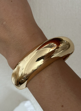 欧美风时尚ins风小众设计感金属手镯女个性简约复古手环手饰