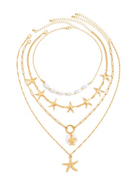 辣辣家欧美风复古海洋系列度假风女小众设计感高级气质百搭项链