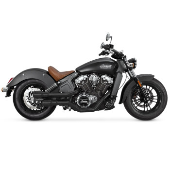 Spot free shipping Indian modified Scout bobber exhaust pipe grenade short full section plating chrome ສີດໍາ