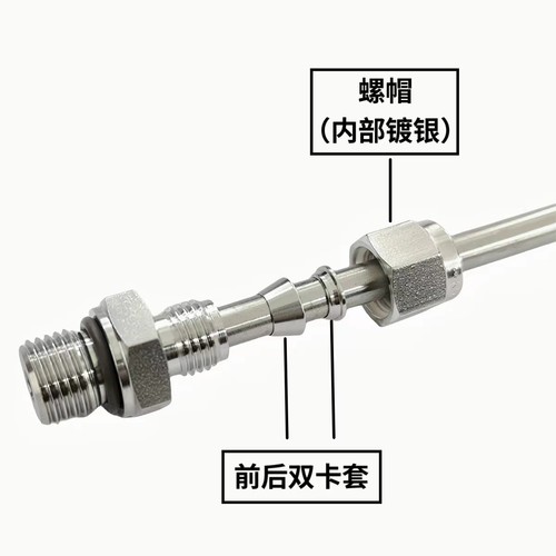 316不锈钢G外螺纹转卡套接头G1/8/G1/4/G1/2外丝转3 6 8 10mm卡套 - 图2