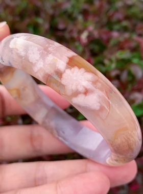 57.6圈天然冰透粉紫色仙女樱花