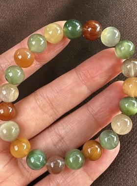 收藏品天然猫眼彩兔毛发晶招财转运手链手串男女款饰品礼物