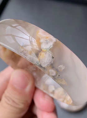 54.8圈天然冰透藕粉色樱花玛瑙手镯套装凤九仙女款百搭小清新首饰