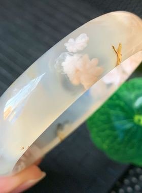 万千少女风玻璃体白色玛瑙手镯