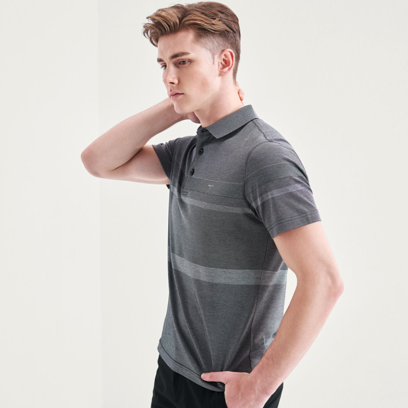 七匹狼短袖新品休闲翻领丝光polo衫 七匹狼T恤