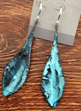 西洋欧美风设计师腔调森女文艺范叶子造型小别致耳环坠项链套装