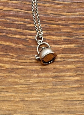 做旧银色西洋欧美风创意别致做旧银色小茶壶水壶复古百搭款式项链