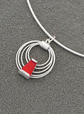 拉睦RLM SOHO红色原石设计师腔调森女文艺范度假摄影宴会派对项圈